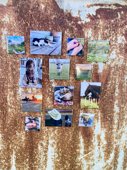 Collage aimant photo personnalisé fait main en France